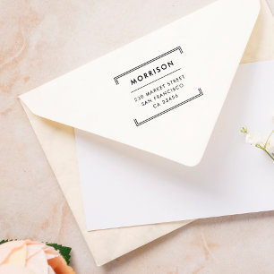 Minimalist Typography Modern Return Address Self-inking Stamp