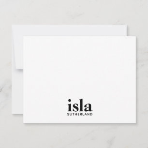 Minimalist Typography Monogram Card