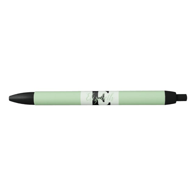 Minimalist typography monogram name  black ink pen (Front)
