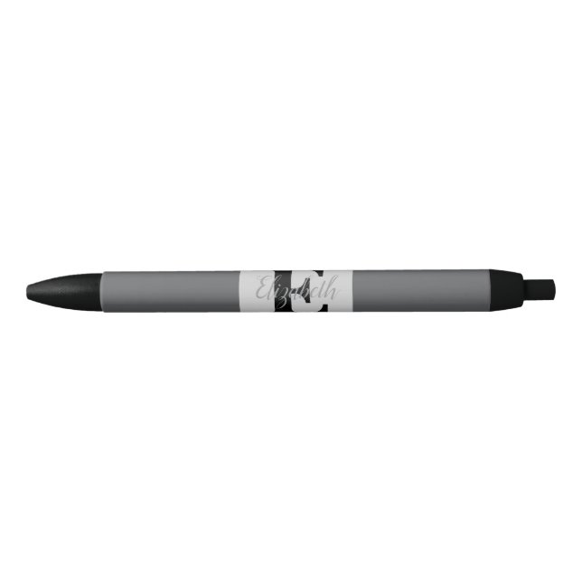 Minimalist typography monogram name  black ink pen (Front)