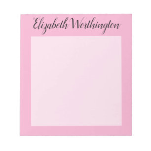 Minimalist typography monogram name  notepad
