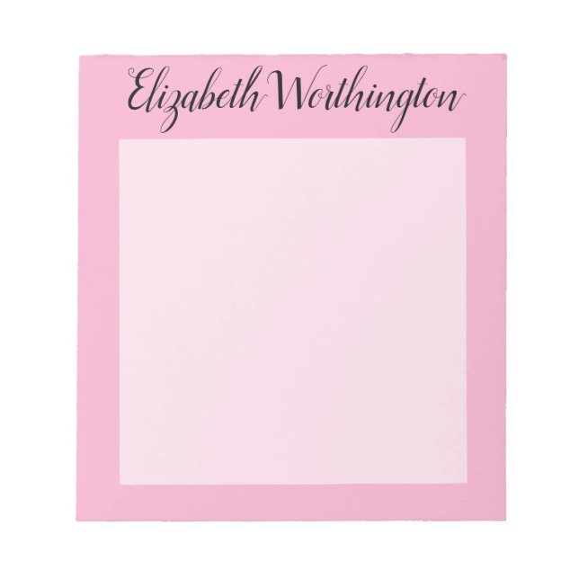 Minimalist typography monogram name  notepad (Front)