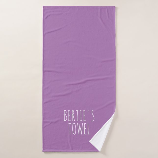 Minimalist Typography Personalised Pet  Bath Towel (Bath Towel)