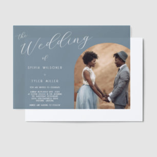 Minimalist Typography Photo Vellum Invitations