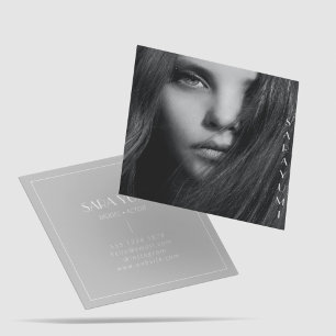 Minimalist Typography & Photography Professional  Square Business Card
