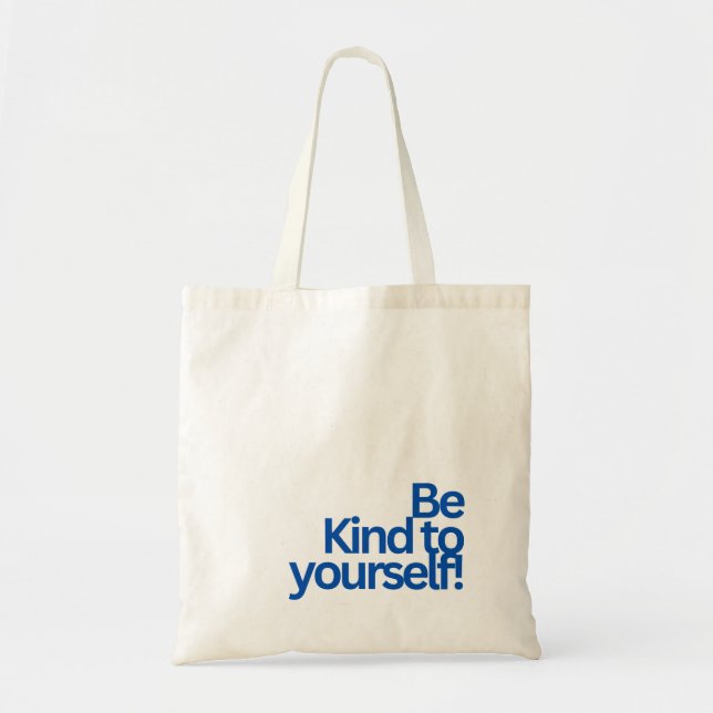 MINIMALIST TYPOGRAPHY QUOTE TOTE BAG (Front)