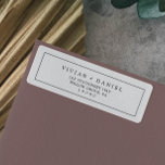 Minimalist Typography Return Address Label<br><div class="desc">These minimalist typography return address labels are perfect for a simple wedding. The modern romantic design features classic black and white typography. Customisable in any colour. Keep the design simple and elegant, as is, or personalise it by adding your own graphics and artwork. These labels can be used for a...</div>