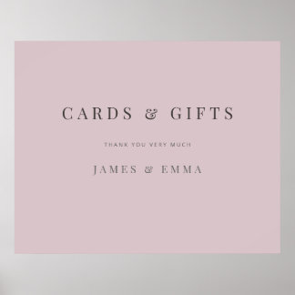 Minimalist Typography Sign Dusky Rose