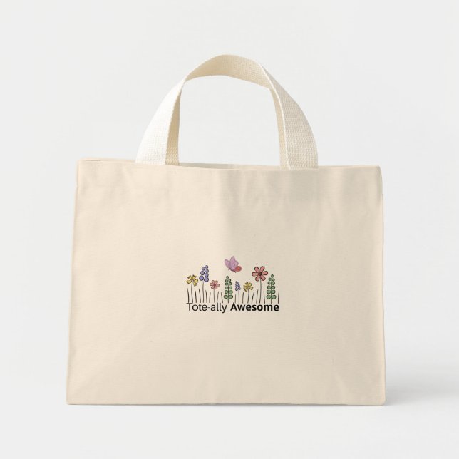 Minimalist Typography Tote – Tote-ally Awesome Des (Front)