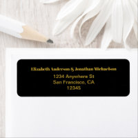 Minimalist Typography Wedding Address Label
