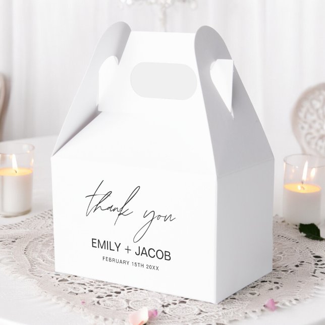 Minimalist Typography Wedding Thank You Favour Box (Creator Uploaded)