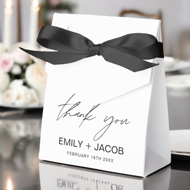 Minimalist Typography Wedding Thank You Favour Box (Creator Uploaded)
