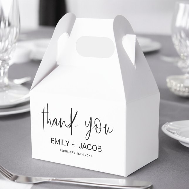 Minimalist Typography Wedding Thank You Favour Box (Creator Uploaded)