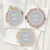 Minimalist Ultimate Grey Wedding Bride Groom Favou