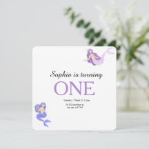 Minimalist Under the Sea Mermaid Birthday