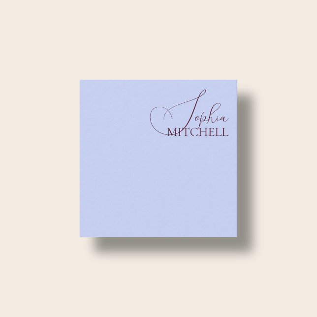 Minimalist Unique Calligraphy Periwinkle Card (Creator Uploaded)