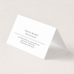 Minimalist Unique Classical Simple Black White Business Card