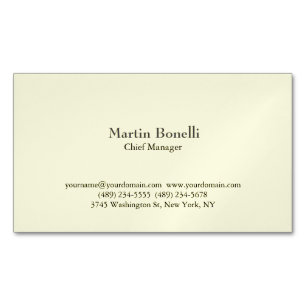 Minimalist Unique Classical Simple  Magnetic Business Card