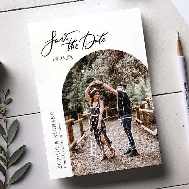 Minimalist Unique Fun Photo Save The Date  Invitation (Creator Uploaded)