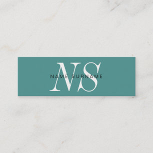 Minimalist Unique Typo Monogram Mini Business Card