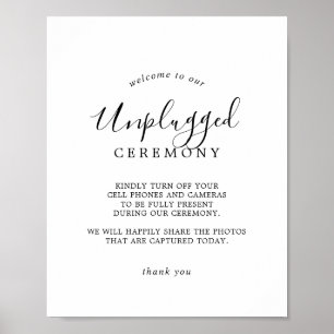 Minimalist Unplugged Ceremony Sign