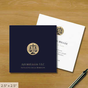 Minimalist Upscale Law Practice Square Business  Card