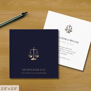 Minimalist Upscale Legal Services Square Business Card