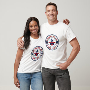Minimalist USA Badge – Independence Day 2025 T-Shirt