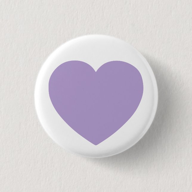 Minimalist Valentine Purple Heart 3 Cm Round Badge (Front)