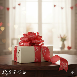 Minimalist Valentine’s Day Love Themed Satin Ribbon