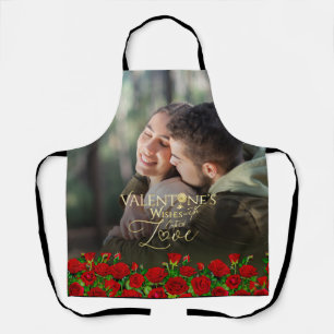 Minimalist Valentine’s Modern Photo Calligraphy Apron