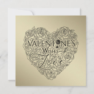 Minimalist Valentine's Day Line Art Holiday Card