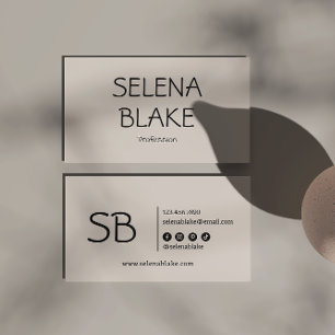 Minimalist Vanilla Boho   Trendy Retro Chic  Business Card