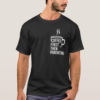 minimalist vector design white retro coffee T-Shirt