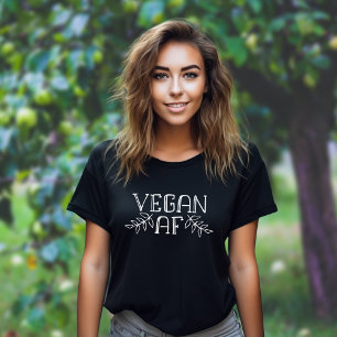 Minimalist Vegan Leaves T-Shirt