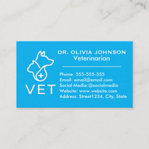 Minimalist Veterinary Customisable Business Card