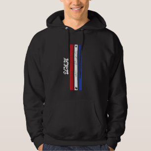 Minimalist Vintage American Flag Usa Striped Patri Hoodie