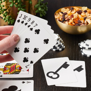 Minimalist Vintage Key Silhouette Playing Cards