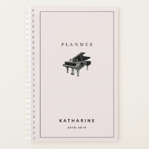 Minimalist Vintage Piano Blush Pink Planner