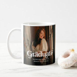 Minimalist Vintage Retro Photo Collage Graduation Coffee Mug
