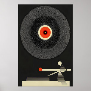 Minimalist Vinyl Record Print Retro Music Lover