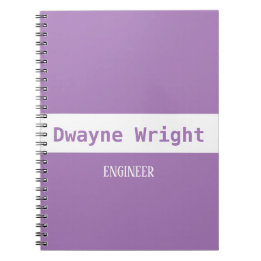 Minimalist violet purple and white notebook