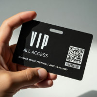 Minimalist VIP All Access Pass Badge Template