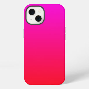 Minimalist Vivid Magenta to Red Gradient iPhone 13 Case