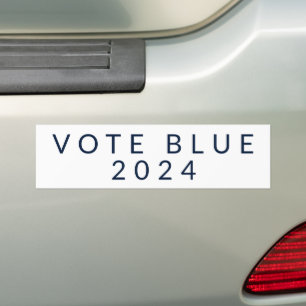 Minimalist Vote Blue Kamala Harris 2024 Bumper Sticker