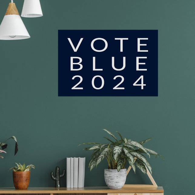 Minimalist Vote Blue Kamala Harris 2024 Poster (Living Room 1)