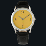 Minimalist. Warm Yellow. Watch<br><div class="desc">Minimalist design watch face,  in a warm Yellow palette. Large figures,  making it easy to read. Perfect if you are looking for a modern,  clean and simple design.</div>