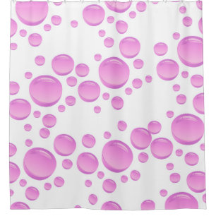Minimalist water droplet bathroom decor shower curtain