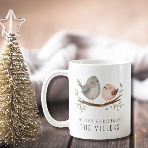 Minimalist Watercolor Birds Coffee Mug