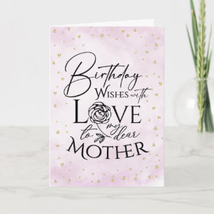 Minimalist Watercolor Birthday Card For Mother